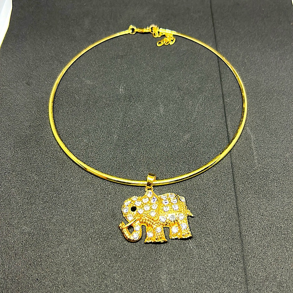 Gold elephant choker